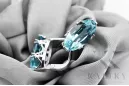 Vintage craft Earrings Aquamarine Sterling silver 925 vec021s